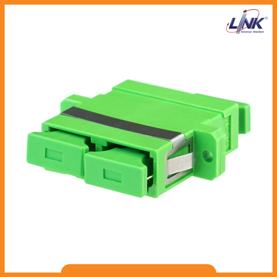 UF-0066SM/APC SC/APC Fiber Optic Duplex Adapter, Single-mode, Ceramic Sleeve, PBT Housing