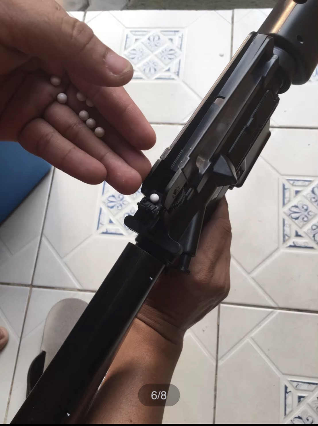 ปืนของเล่น ปืนอัดลม รุ่น M16EA ใช้กระสุนได้ 4 แบบ [4IN1] SCALE 1/1 ระบบสปริงชักยิงทีละนัด