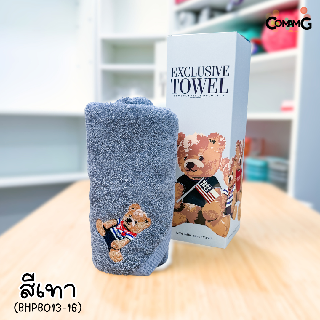 ผ้าขนหนูpolo ผ้าเช็ดตัว Beverly Hills Polo Club Classic Bear ของแท้พร้อมกล่อง สินค้าพร้อมส่ง