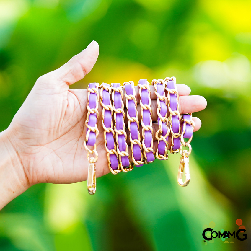 สายกระเป๋า โซ่เปีย สายโซ่สอดใส้PU อะไหล่สายกระเป๋า