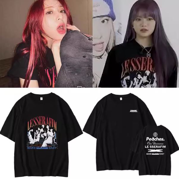เสื้อยืด LE SSERAFIM : 2024 Peaches [Make Easy]