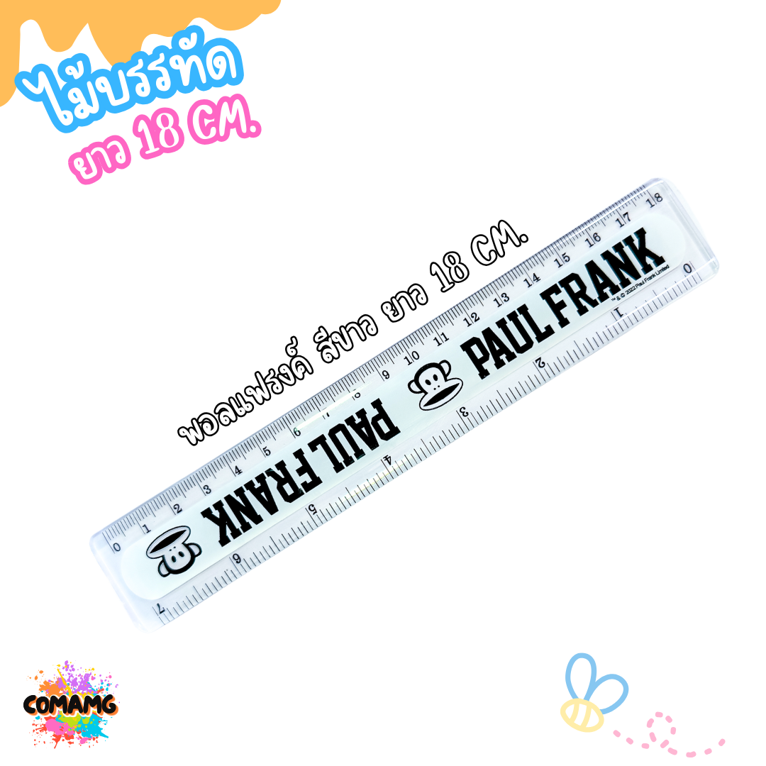 ไม้บรรทัดพลาสติก ไม้บรรทัดยาว12นิ้ว 7นิ้ว ลายการ์ตูนลิขสิทธิ์ ขาว-ดำ พร้อมส่ง