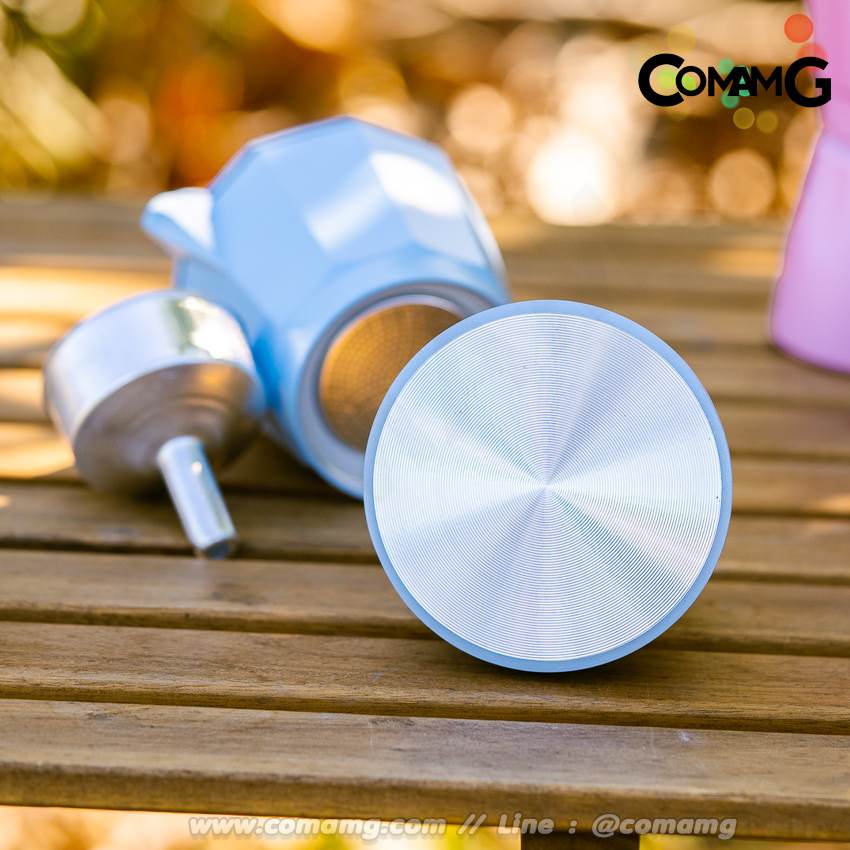 Moka Pot กาต้มกาแฟสดพกพา Fancy หม้อต้มกาแฟ ทรงแปดเหลี่ยม หูจับลายไม้