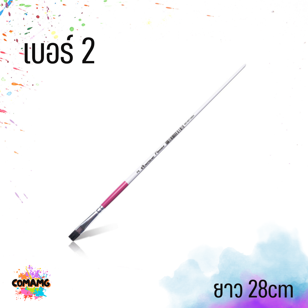 Master Art พู่กันหัวแบน พู่กันแบน ฟลอเรนต์ อเนกประสงค์ เบอร์ 1-20 พร้อมส่ง