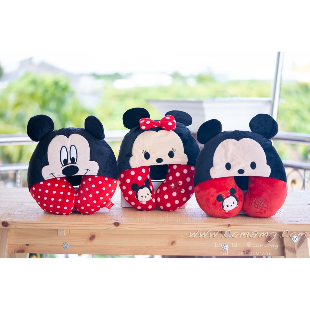 หมอนรองคอมีหมวก มิกกี้&มินนี่ (mickey&Minnie Mouse)