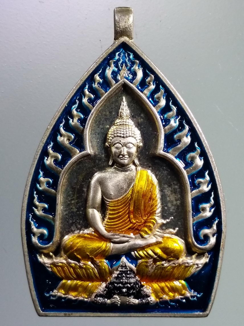 รหัสสินค้า พระมีกล่อง 2246 เหรียญเจ้าสัว พุทธศิลป์ รวยพันล้าน พระอาจารย์สัญญ(คง) กมมฺสุทโธ วัดกลางบางแก้ว จังหวัดนครปฐม เนื้อทองแดง อาบเงิน ลงยา หมายเลข ๑๔๒