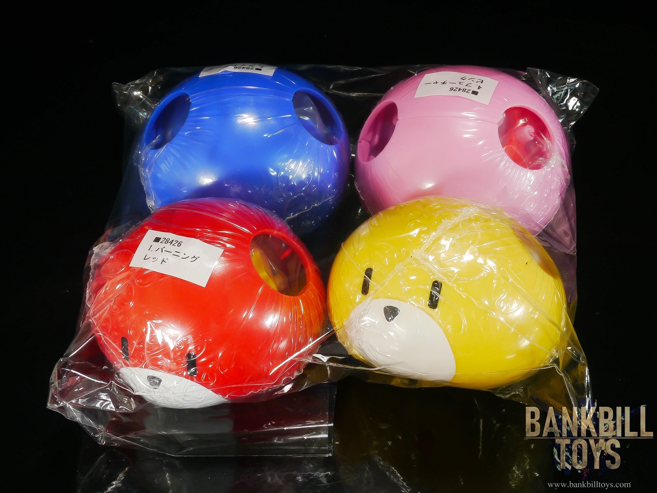 กันดั้ม Bandai Gashapon Gundam Build Fighters Try Capchara Petit'gguy Burning Red, Lightning Blue, Winning Yellow, Future Pink Set (ครบเซ็ต 4 แบบ)