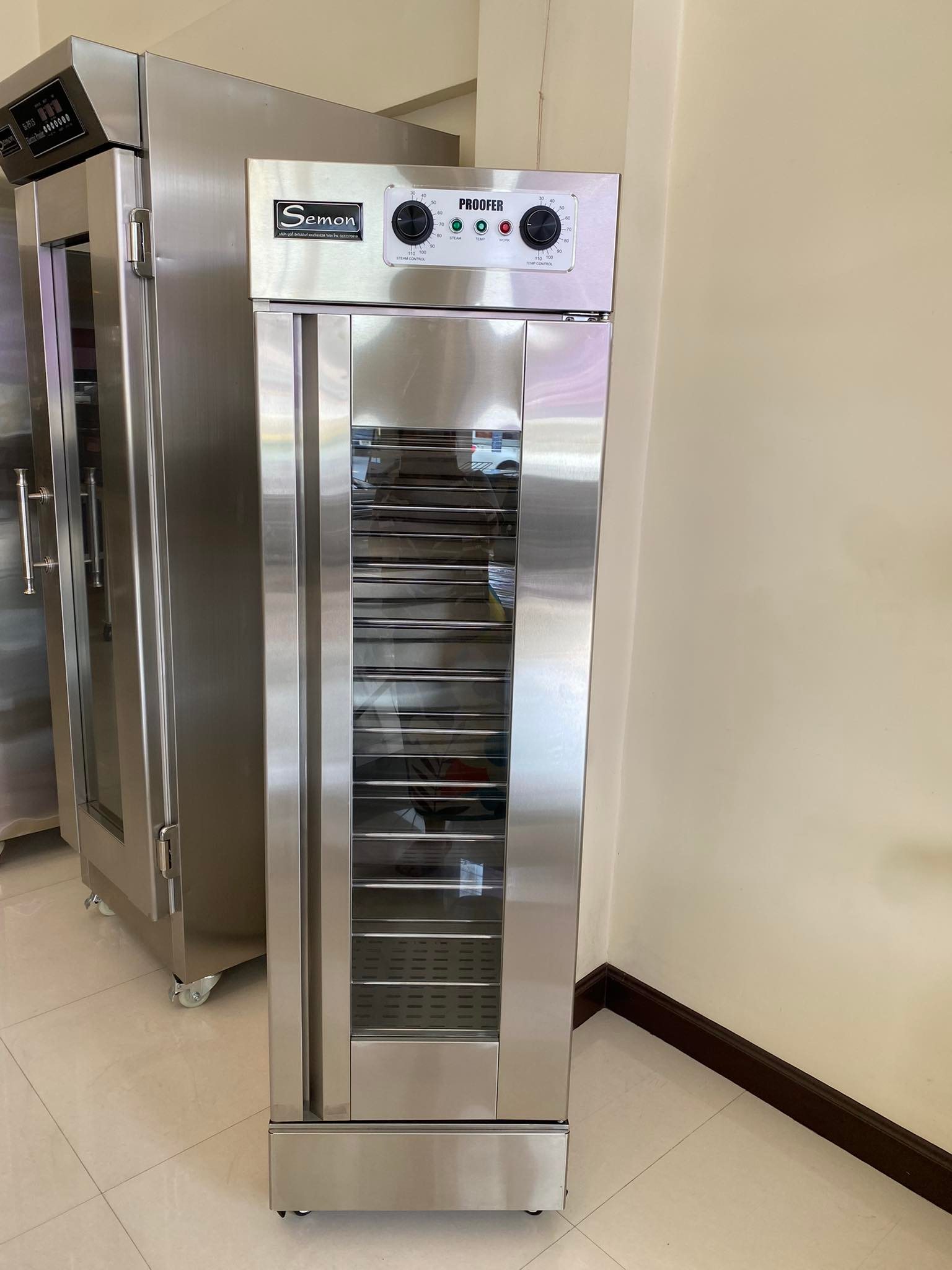 ตู้หมักแป้ง 13 ถาด บอดี้สแตนเลส Si-PF13 แบรนด์ Semon