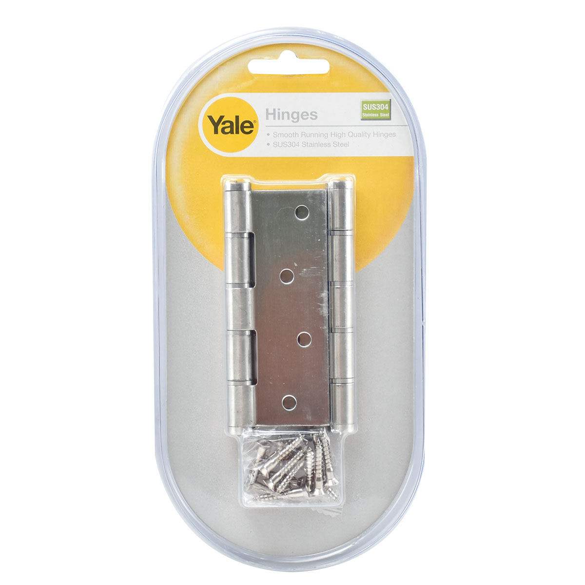 YALE บานพับประตู SL4325SR สแตนเลสแท้ (SUS304) 4"x3"x2.5มม.