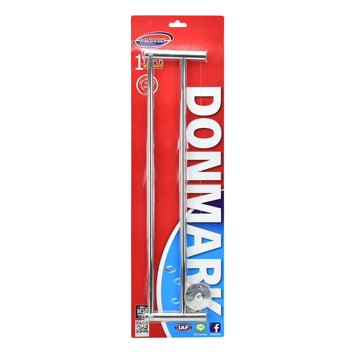 DONMARK ราวแขวนผ้าคู่ ชุบโครเมี่ยม ขนาด60CM. BF-A2