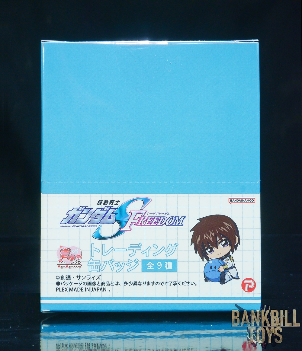 กันดั้ม Plex Trading Tin Badge Mobile Suit Gundam Seed Freedom Gyugyutto Box [9 Packs]