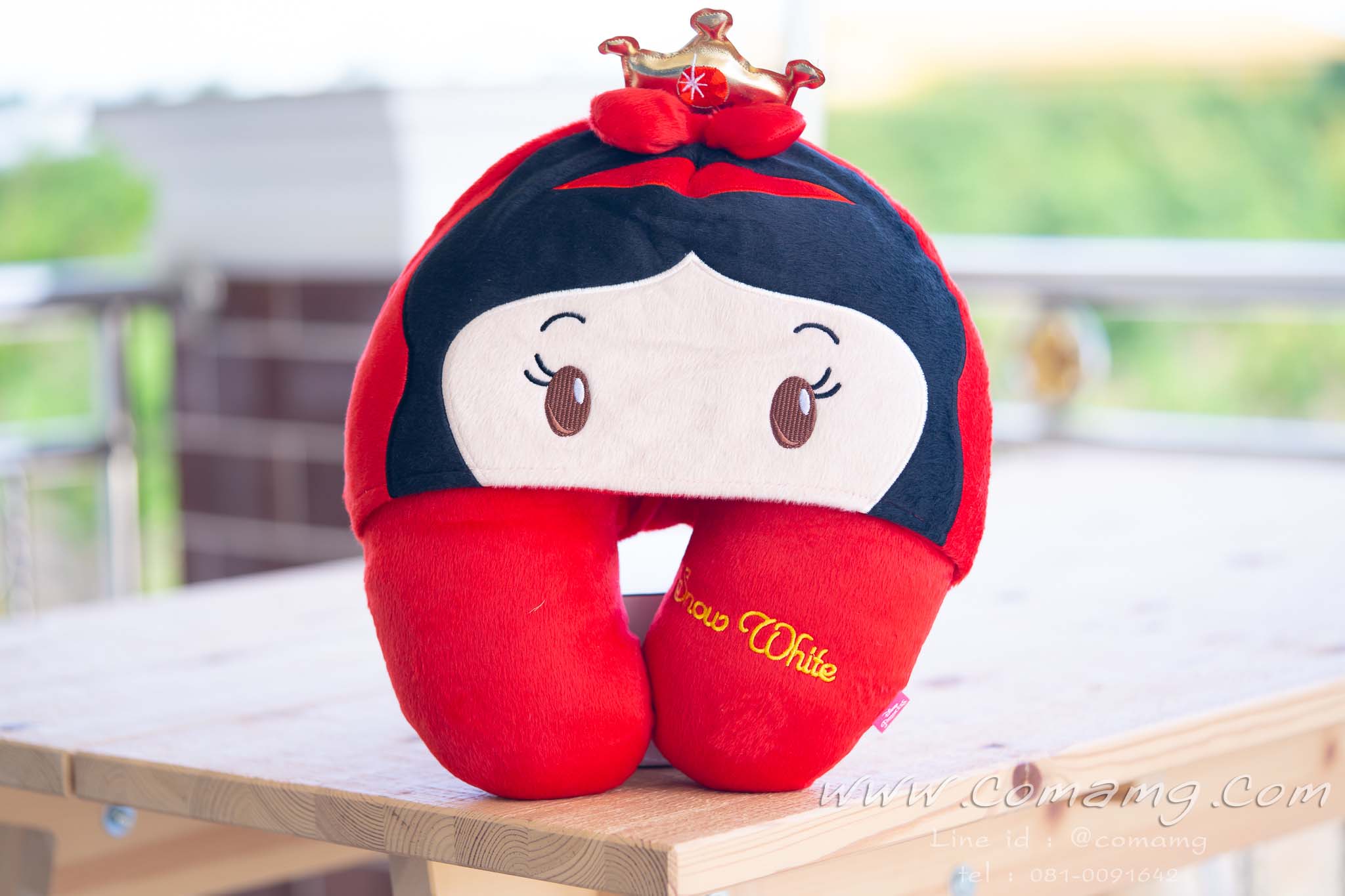 หมอนรองคอมีหมวก เจ้าหญิงแอเรียล จัสมิน อโลล่า สโนไวท์ เบล ซิลเดอร์เลล่า