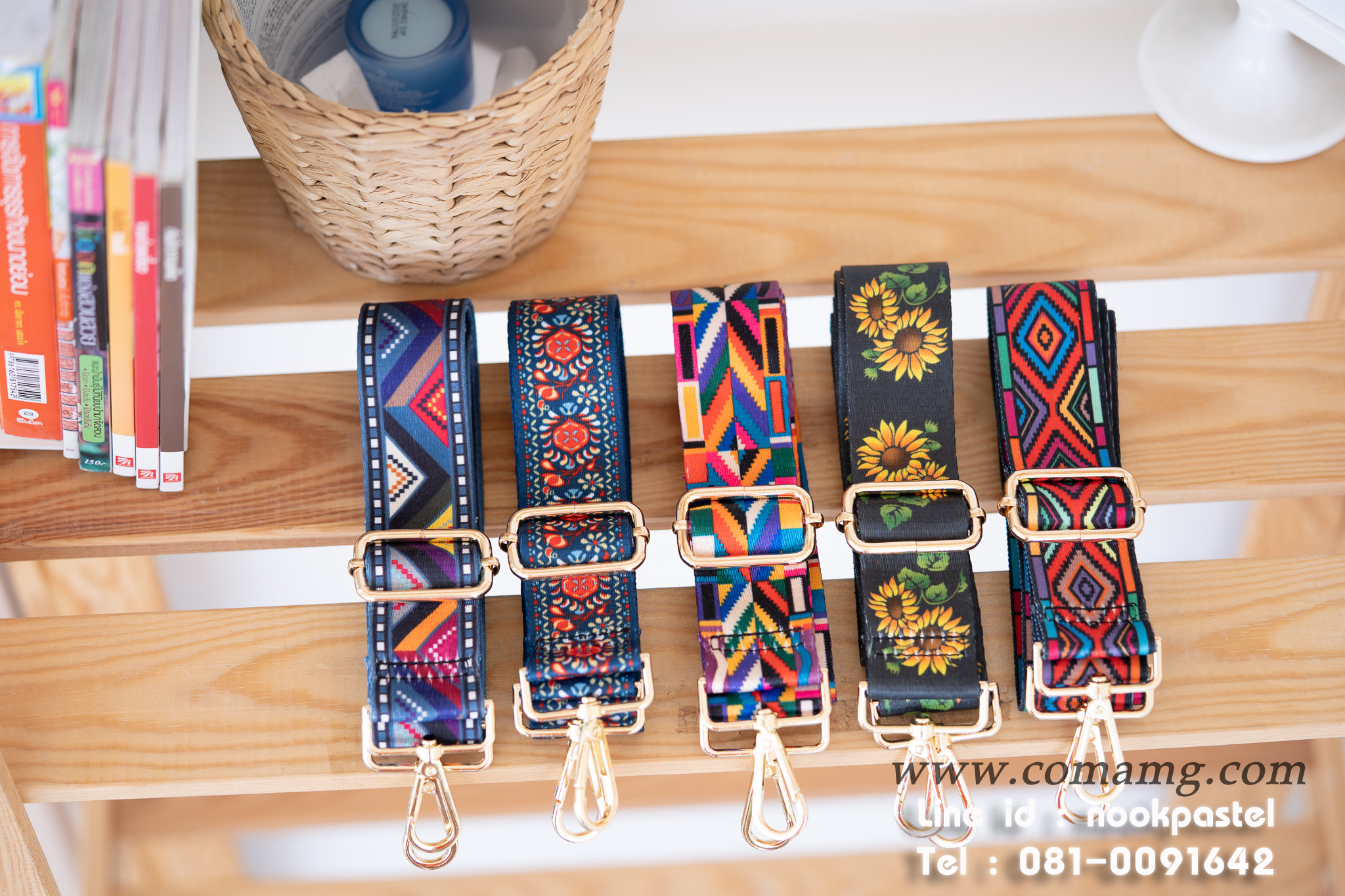 สายกระเป๋า สายผ้าลายแฟชั่น