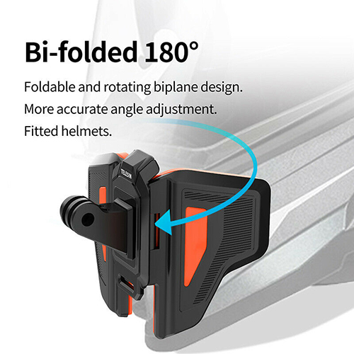 Telesin Motorcycle Helmet Chin Stand Mount Holder สายรัดคาง ที่ยึดติดหมวกกันน็อค สายรัดคางหมวกกันน็อค for GoPro / Phone