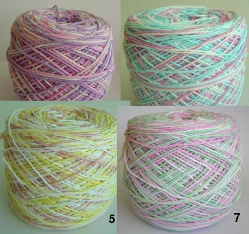 ไหมพรม ฝ้ายเชือกนิ่ม สีเหลือบโทนอ่อน YS