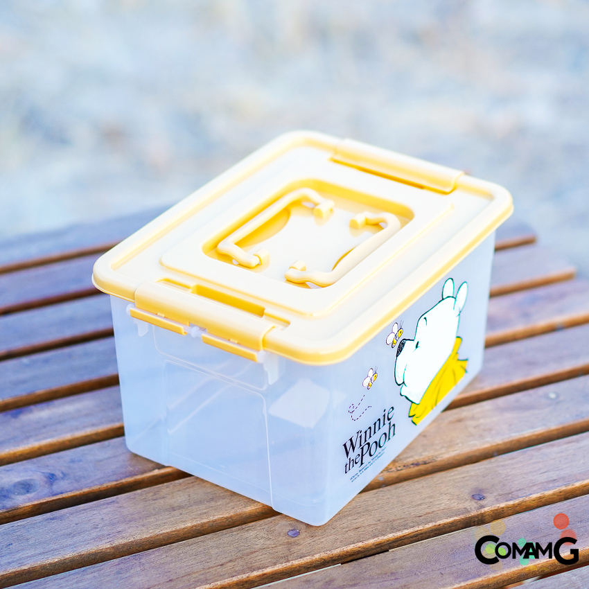 กล่องอเนกประสงค์มีหูล็อค กล่องหูหิ้ว กล่องใส่ของอเนกประสงค์ ลายการ์ตูน ลิขสิทธิ์แท้