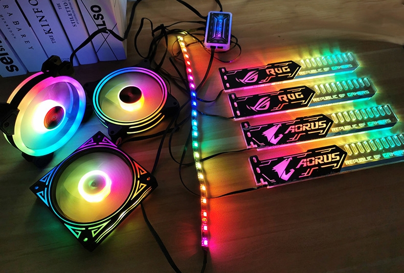 ที่ค้ำการ์ดจอ อคริลิค ลาย Aorus ยี่ห้อ coolmoon