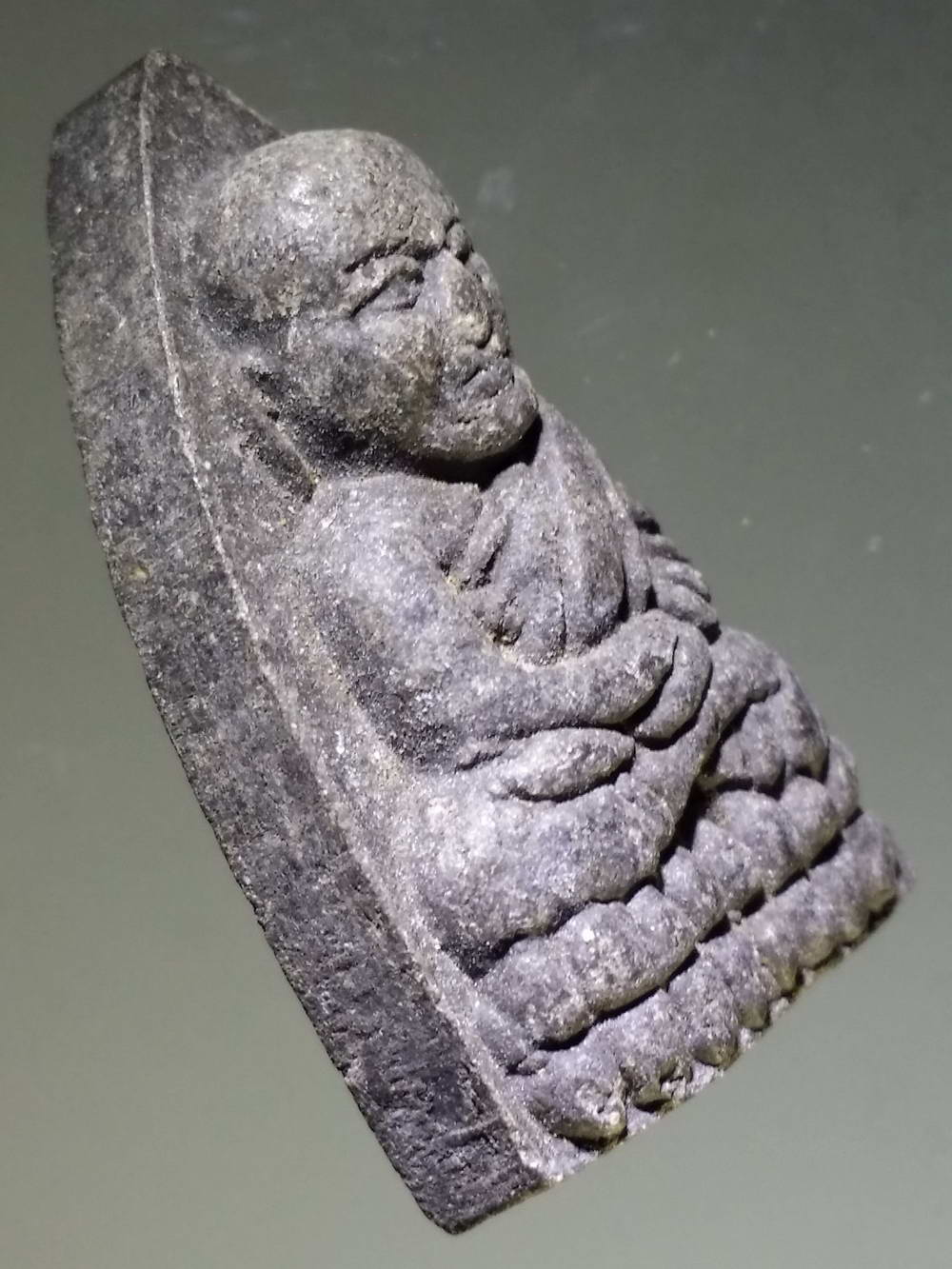 รหัสสินค้า หลวงปู่ทวด วัดต่างๆ 238 หลวงปู่ทวดเนื้อผงใบลาน หลังยันต์นะโมโพธิสัตโตอาคันติมายะ พิมพ์ยันต์จม ไม่ทราบปีที่สร้าง