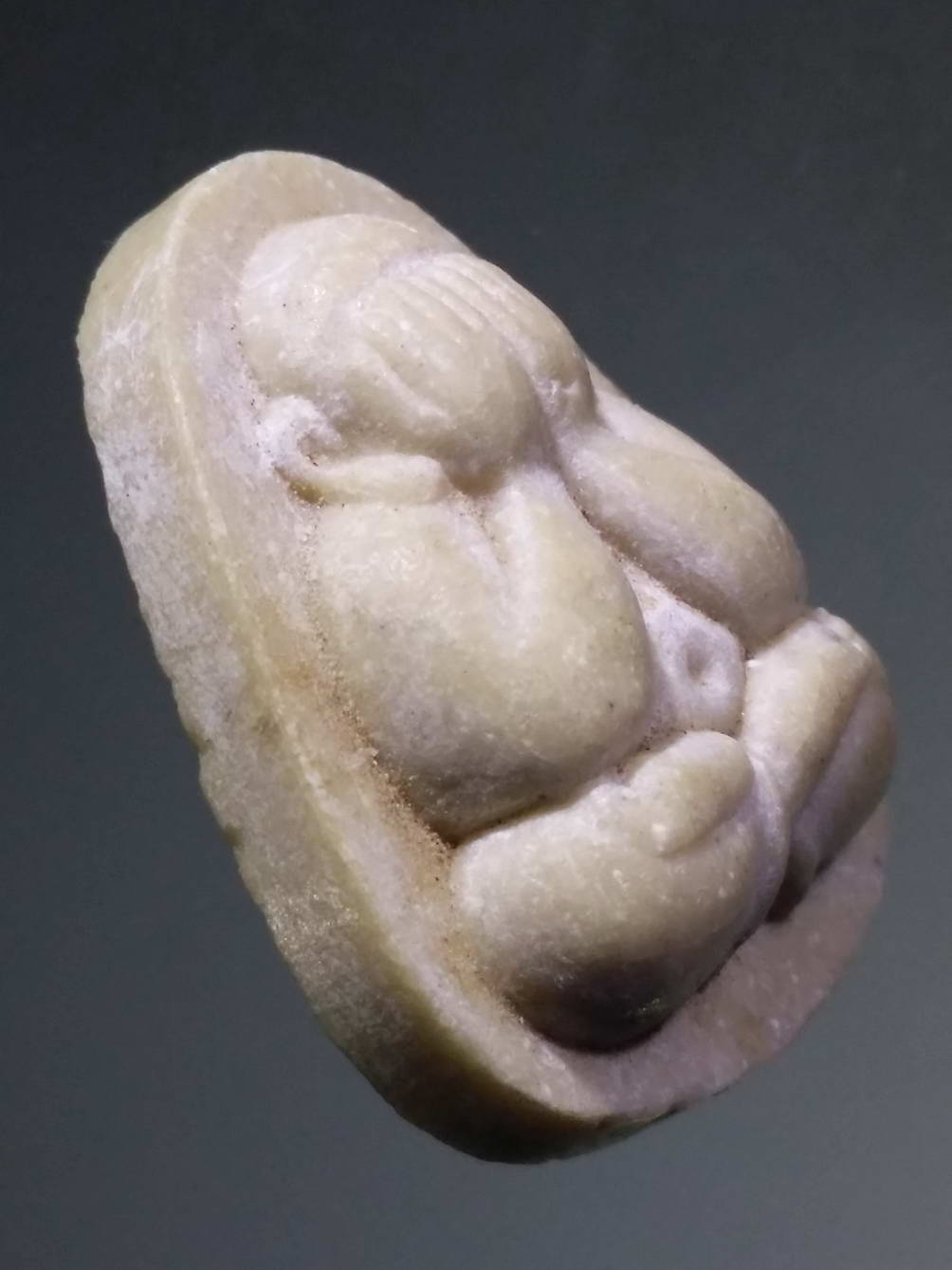 รหัสสินค้า พระปิดตา ทั่วไป 156 พระปิดตาเนื้อผงน้ำมัน หลังพญาราหู หลวงพ่อพุฒ วัดกลางบางพระ จังหวัดนครปฐม