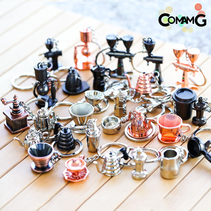 พวงกุญแจกาแฟ พวงกุญแจmoka pot พวงกุญแจอุปกรณ์กาแฟ สำหรับคนรักกาแฟ ห้อยเก๋ๆ พวงกุญแจสำหรับคนรักการชงกาแฟ พร้อมส่ง