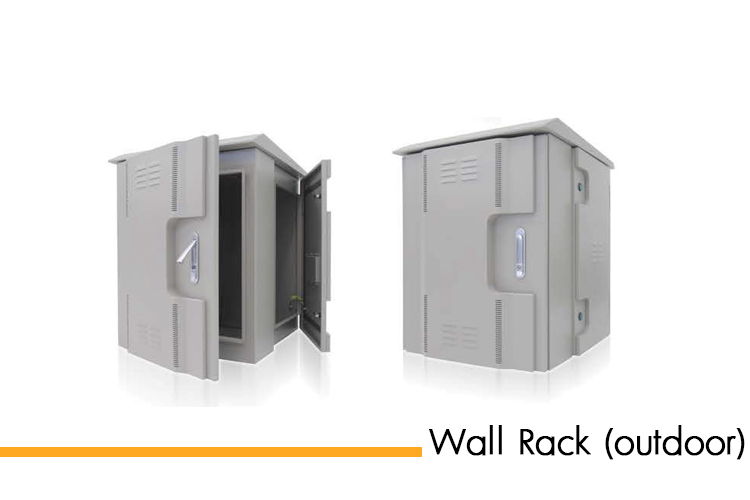 19" Germany Wall Rack Outdoor 6U กว้าง 60 x ลึก 40 x สูง 48 ซม.