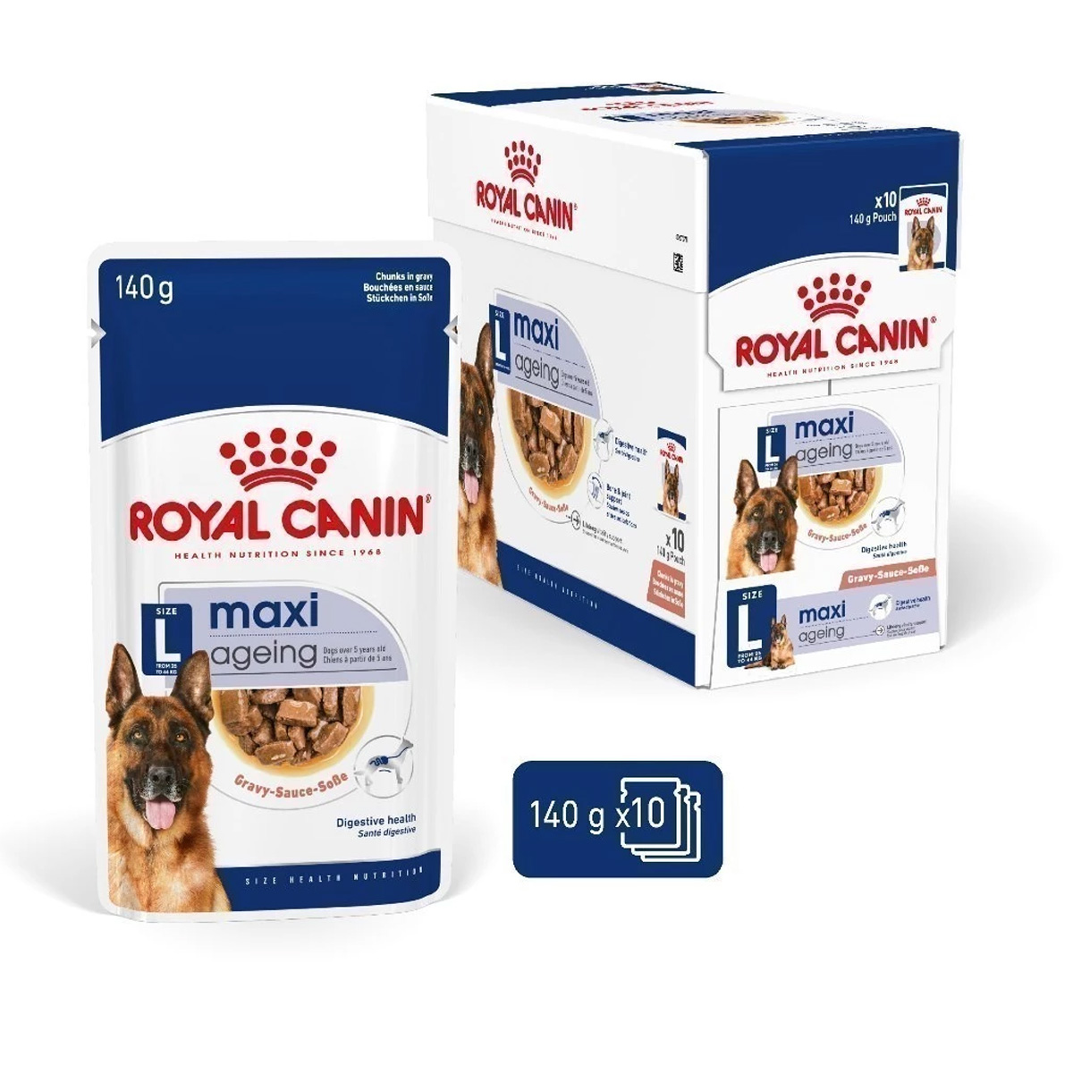[ยกกล่อง 12 ซอง] Royal Canin Size Health Pouch Gravy อาหารเปียกสุนัขทุกสายพันธุ์ ขนาด 85-140g