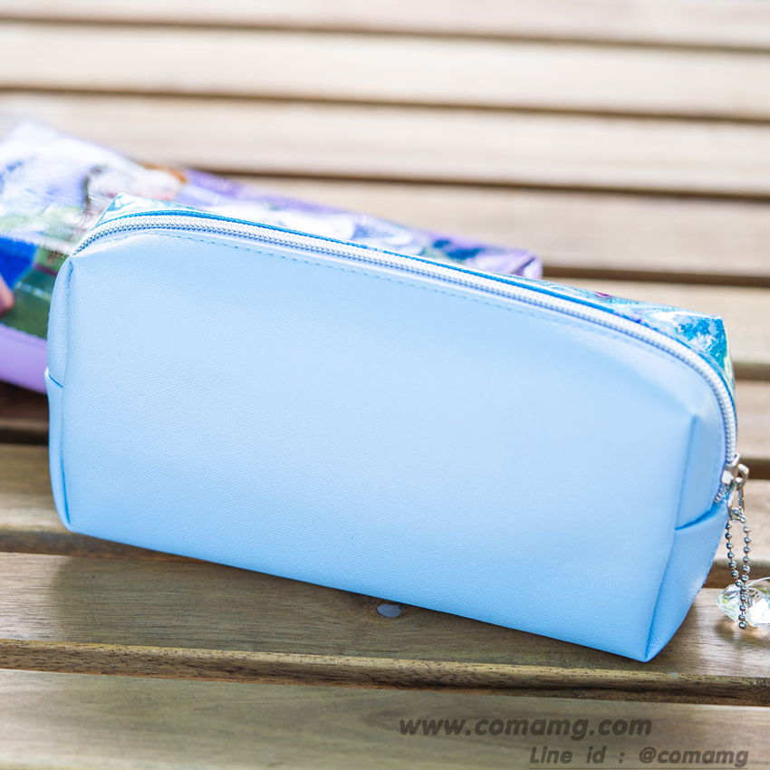 กระเป๋าดินสอเอลซ่า&อันนา หนังแก้วกากเพรช ทรงสี่เหลี่ยม