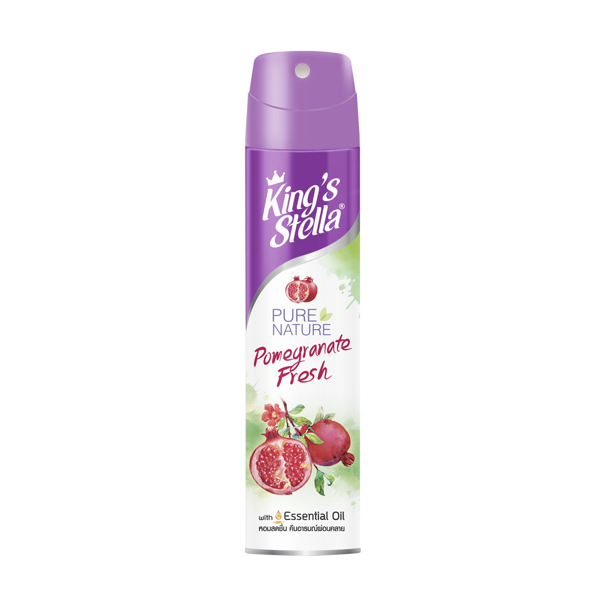 คิงส์ เพียวเนเจอร์สเปรย์ปรับอากาศกลิ่น Pomeggranate 300ml.