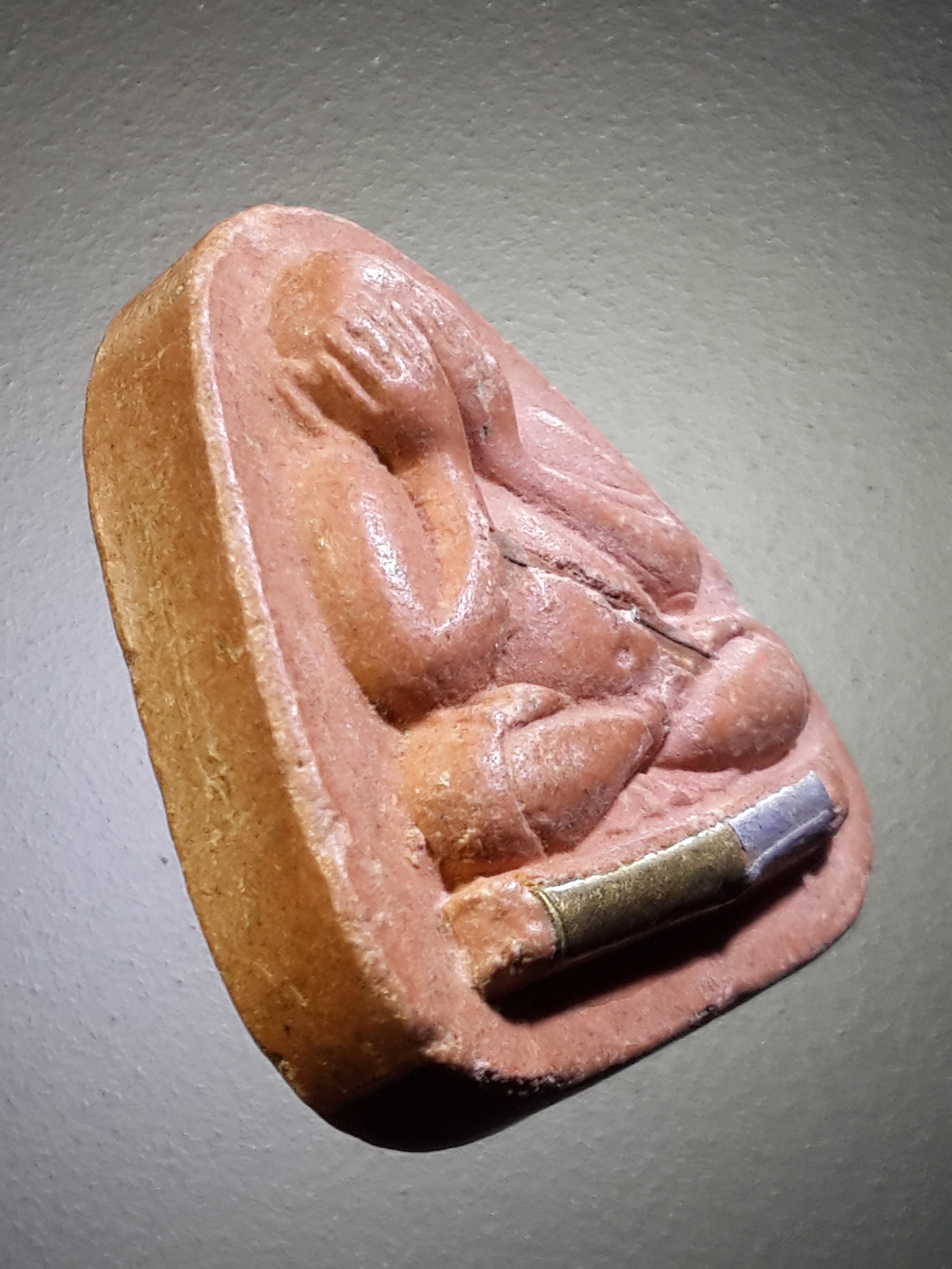 รหัสสินค้า พระปิดตาทั่วไป 245 พระปิดตาเนื้อผง ฝังตะกรุดสามกษัตริย์ หลวงพ่อคง วัดเขาสมโภชน์ จังหวัดลพบุรี