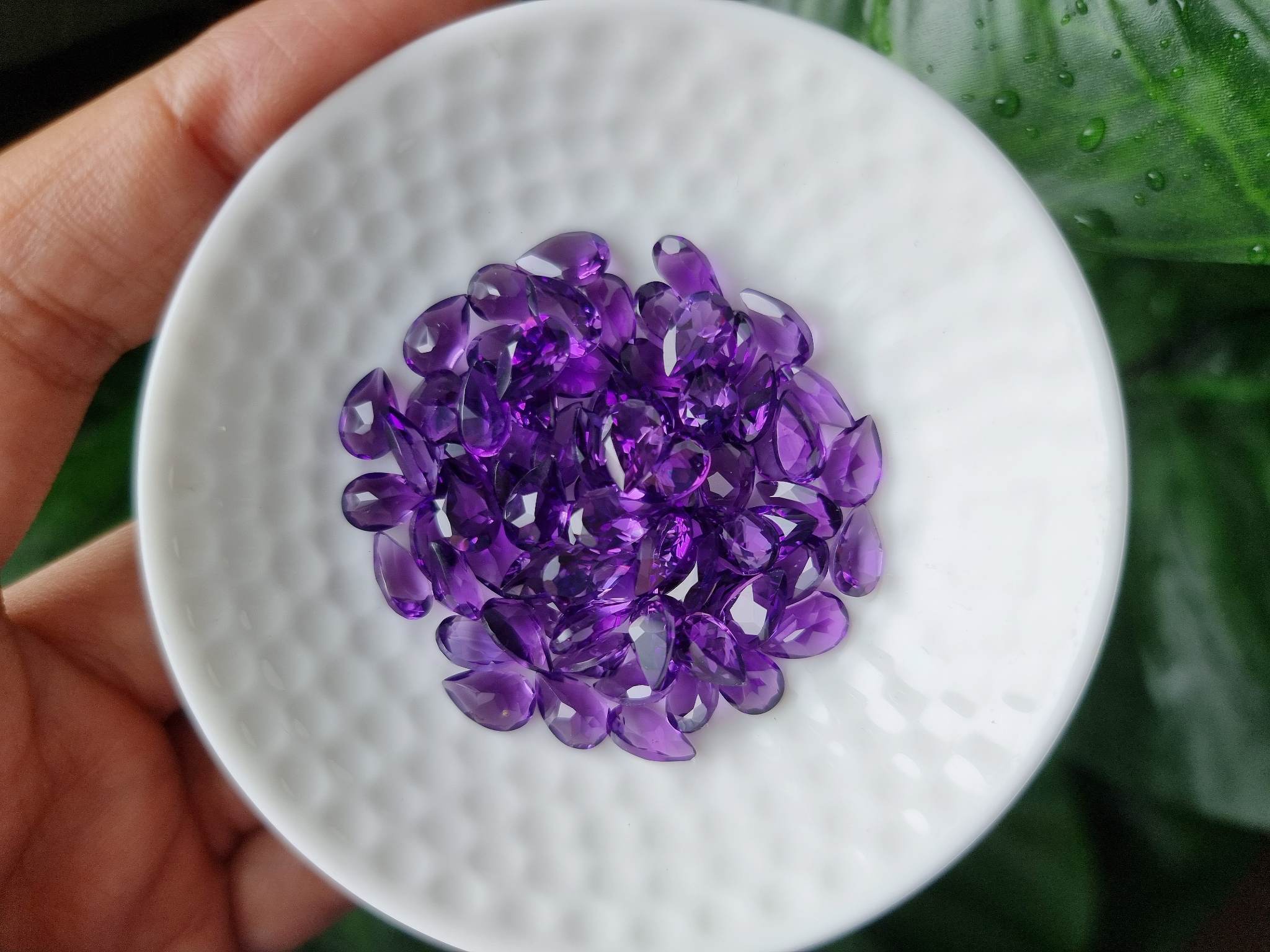 อเมทิสหยดน้ำ 8x5 มม. 5 กะรัต