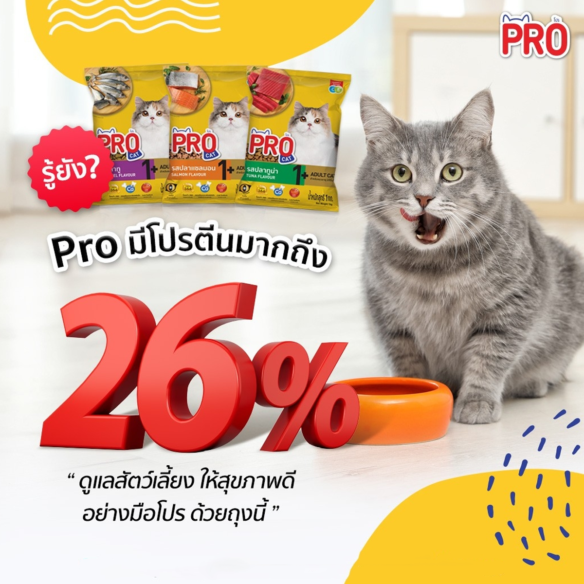 Pro cat โปรแคท อาหารแมว ชนิดเม็ด ขนาด 7 KG