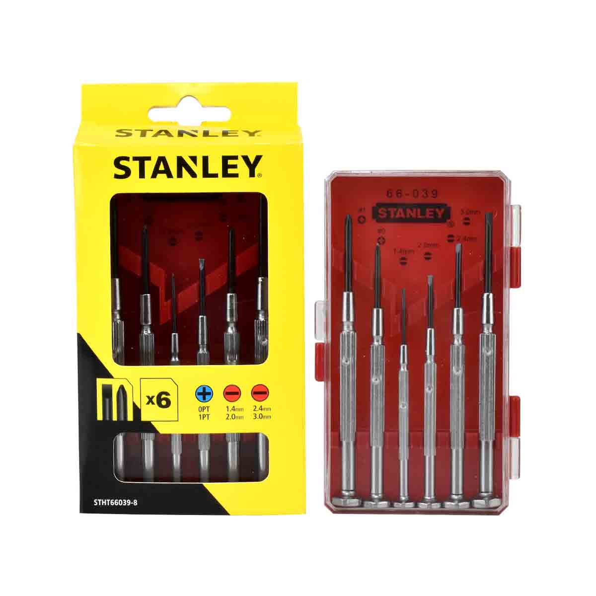 STANLEY ชุดไขควงขนาดเล็กด้ามเหล็ก (6ชิ้น/ชุด) [66-039]
