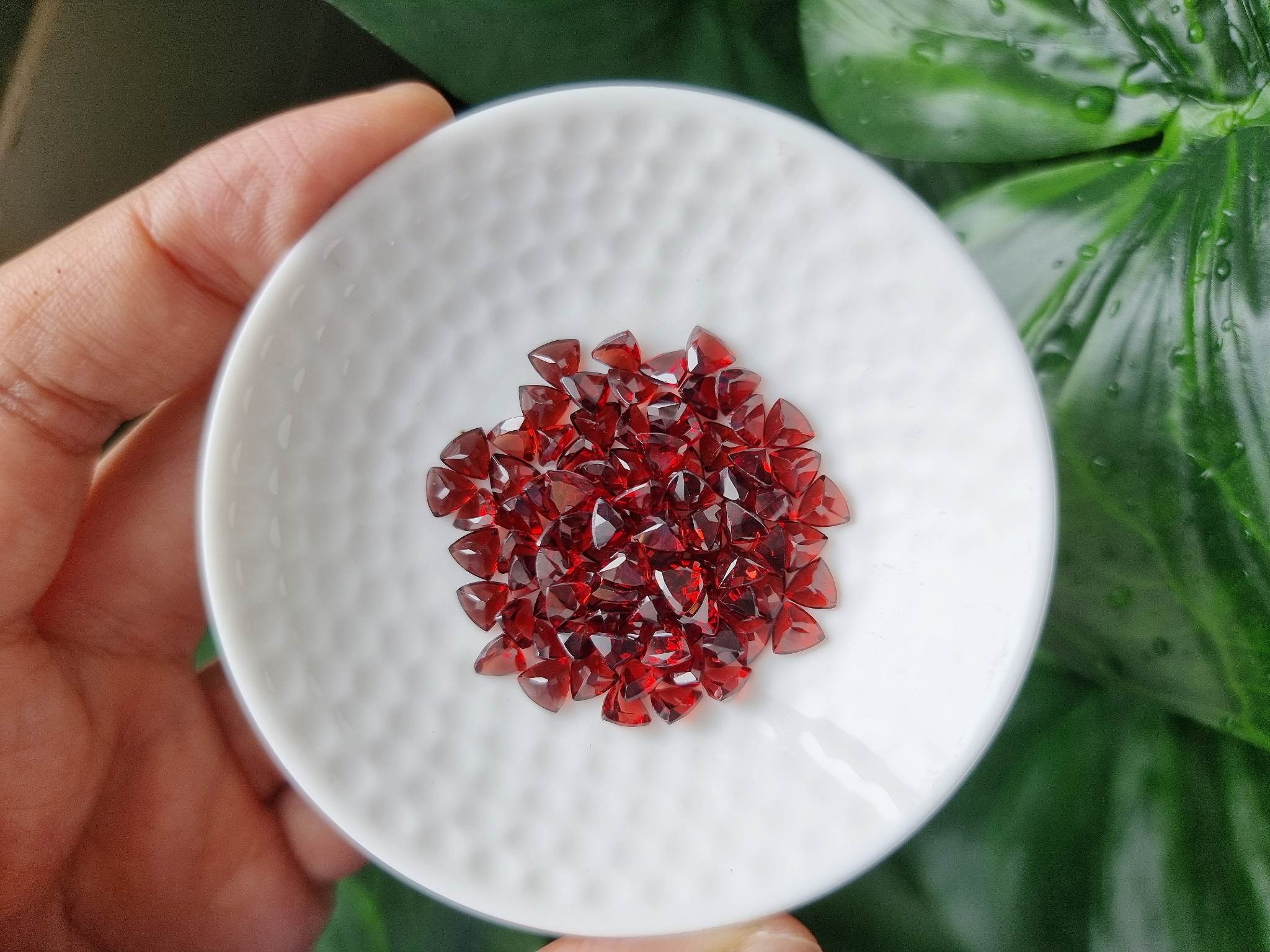 โกเมนสามเหลี่ยม 5 มม. 5 กะรัต