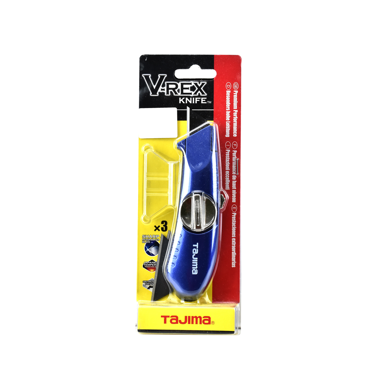 TAJIMA มีดคัตเตอร์ V-REX ด้ามโลหะหุ้มสีเมทาลิก ใบมีด 45 องศา VR-102 18 mm