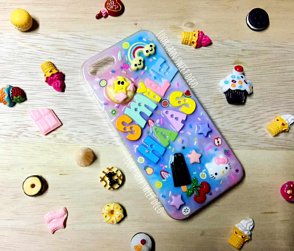 เคสเรซิ่นสีชมพู ฟ้า ขาว ม่วง