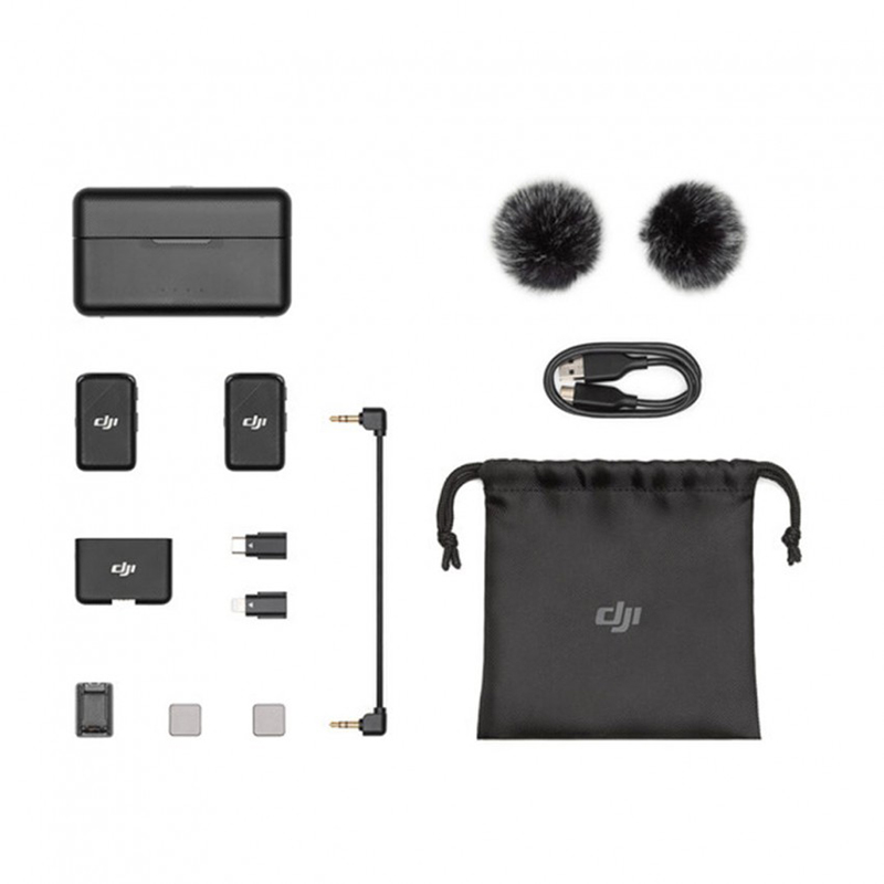 DJI Mic Wireless Microphone Charging Case ไมโครโฟนไร้สาย ใช้ได้กับกล้อง มือถือ คอมพิวเตอร์ ประกันศูนย์ไทย By Aquapro