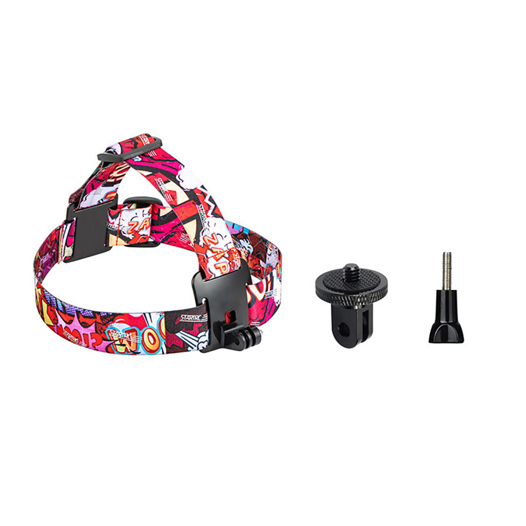STARTRC Head Strap Mount Belt Red for GoPro / Insta360 / DJI / SJCAM / Xiaomi / action camera