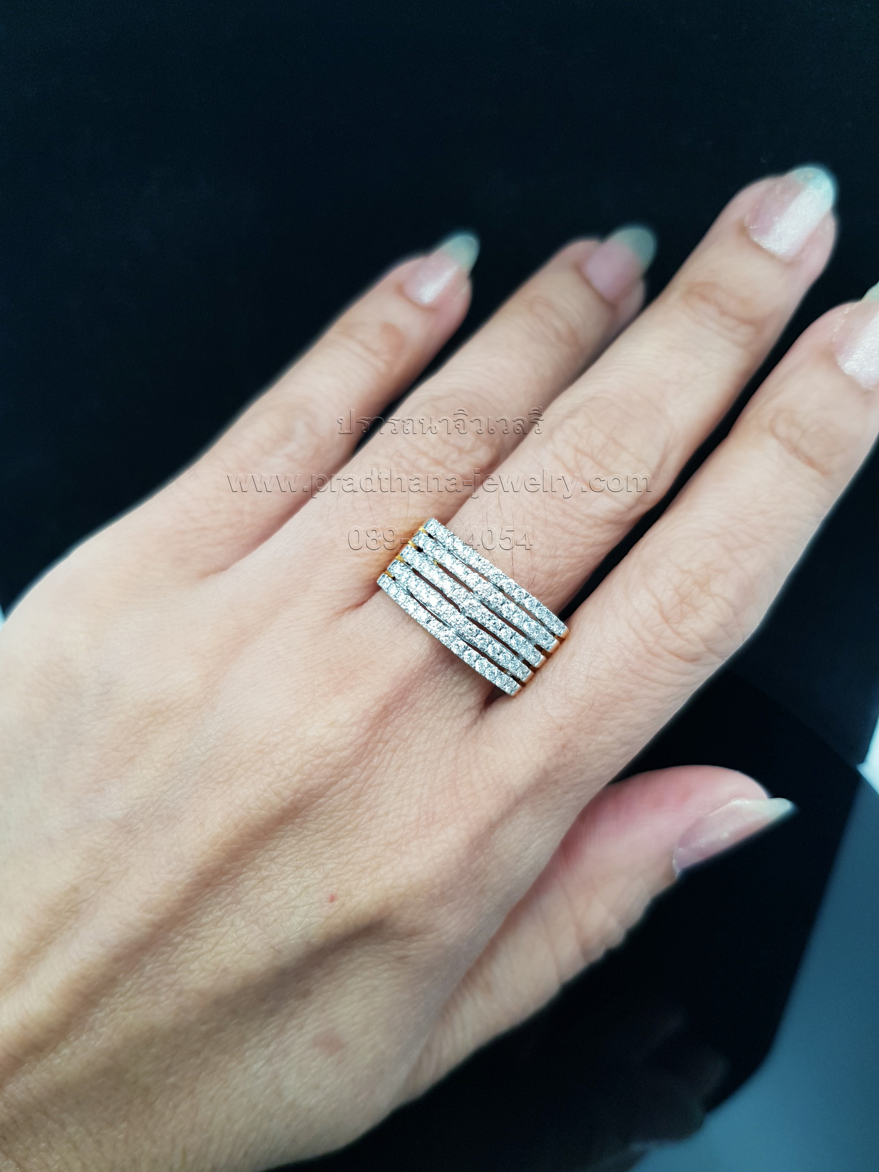 แหวนเพชรห้าแถว **ขายแล้ว**