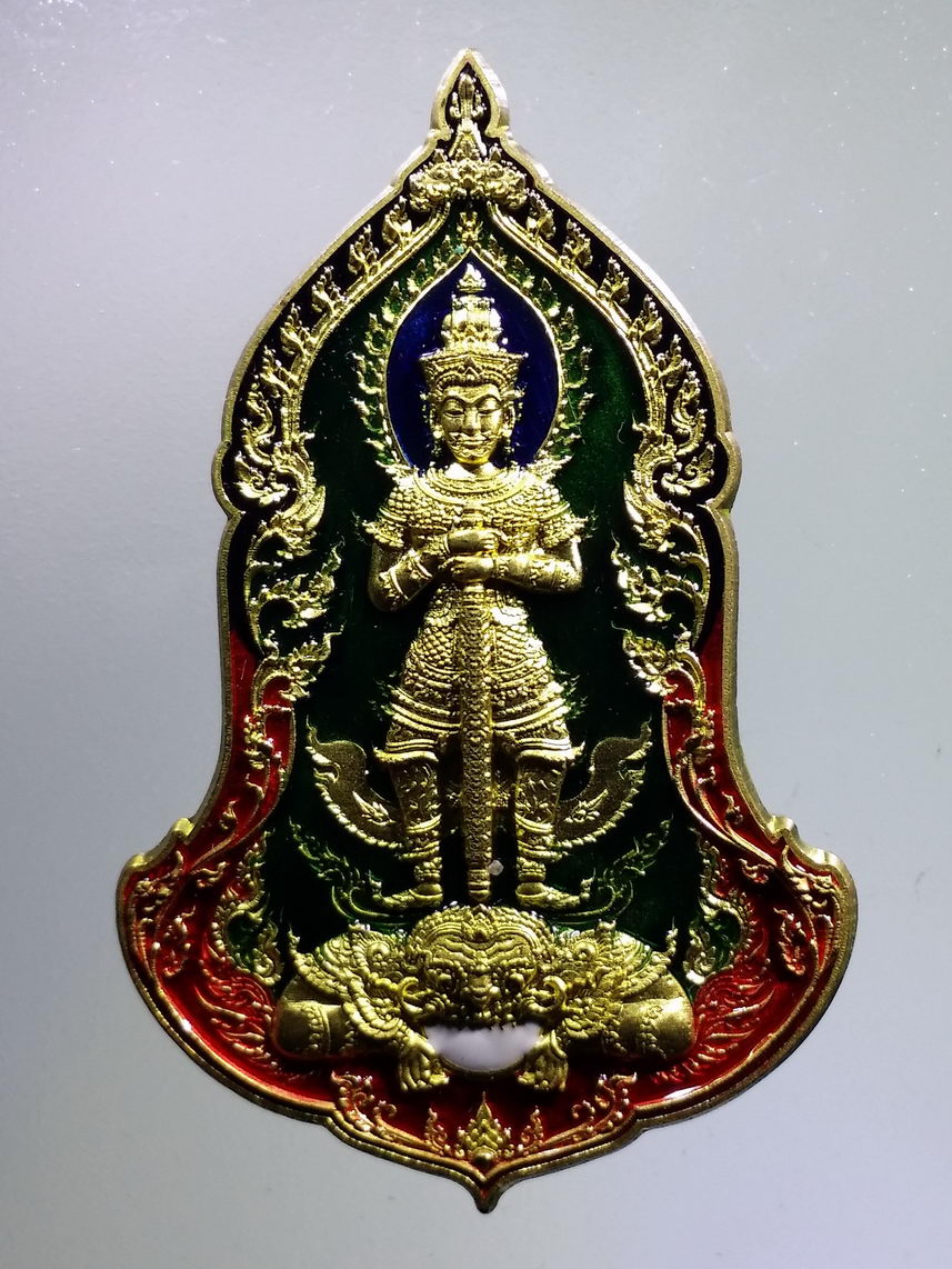 รหัสสินค้า พระมีกล่อง 2810 เหรียญท้าวเวสสุวรรณ หน้าเทวดา รุ่นเศรษฐีรวยทันใจ ๒ หลวงพ่อพัฒน์ วัดห้วยด้วน อำเภอหนองบัว จังหวัดนครสวรรค์ เนื้อทองระฆัง ลงยา จัดสร้าง 300 เหรียญ โค๊ตเลเซอร์ หมายเลข ๖๓
