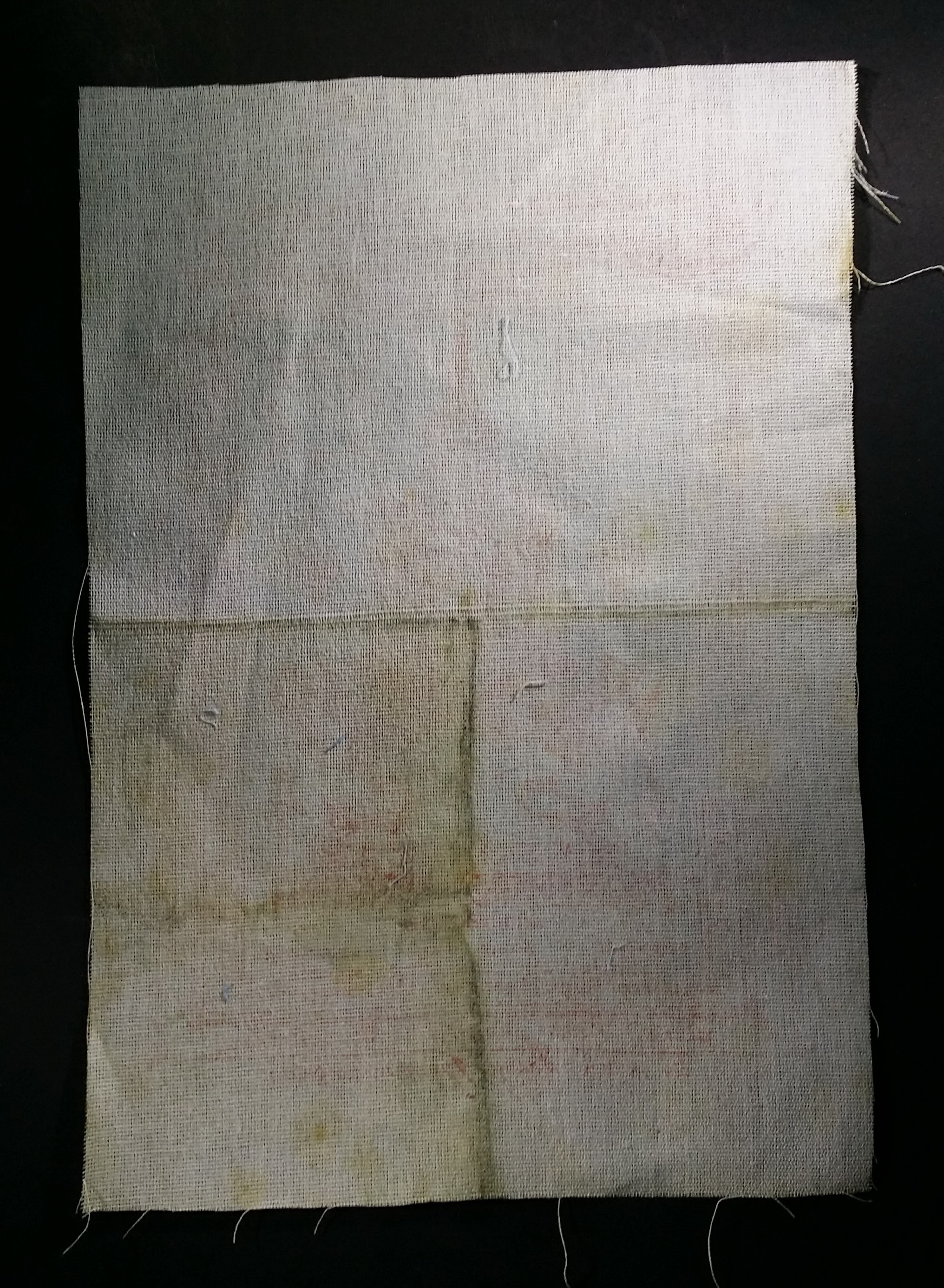 รหัสสินค้า ผ้ายันต์สำนักต่างๆ 020 ผ้ายันต์ท้าวเวสสุวรรณ ปั๊มตรายางวัด ชื่อวัดอ่านไม่ออก