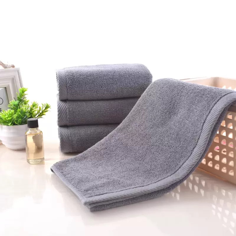 ผ้าขนหนูเช็ดตัวสีเทาCotton100% ผ้าขนหนูเกรดโรงแรม