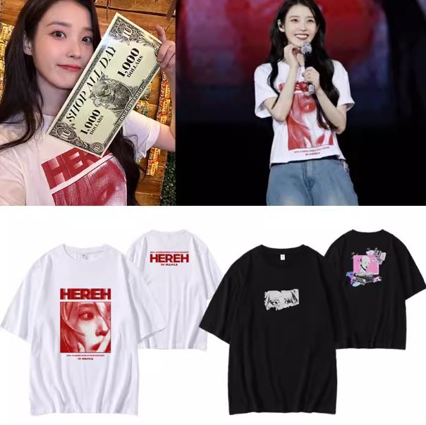 เสื้อยืด IU : 2024 IU HEREH WORLD TOUR CONCERT