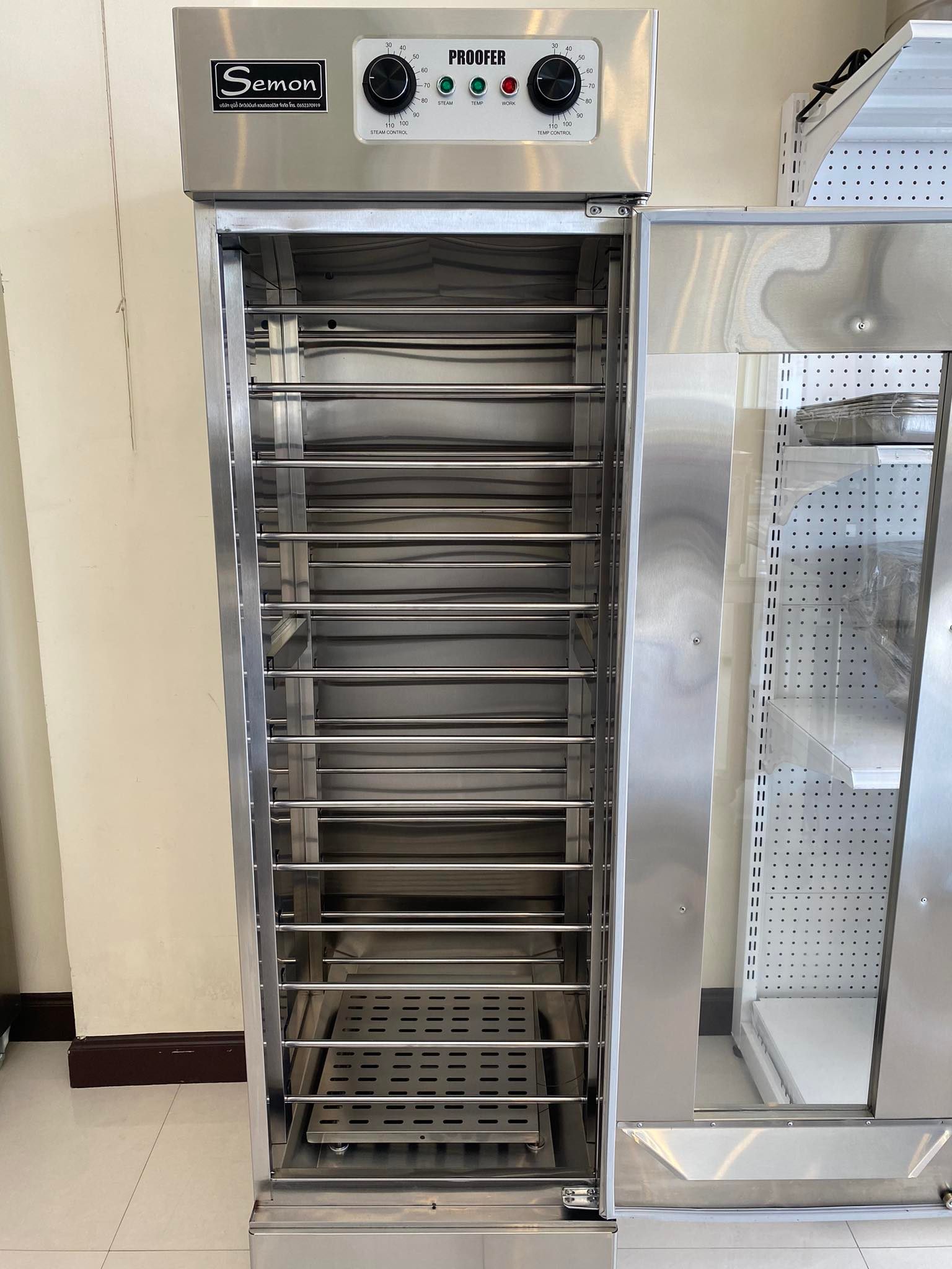 ตู้หมักแป้ง 13 ถาด บอดี้สแตนเลส Si-PF13 แบรนด์ Semon