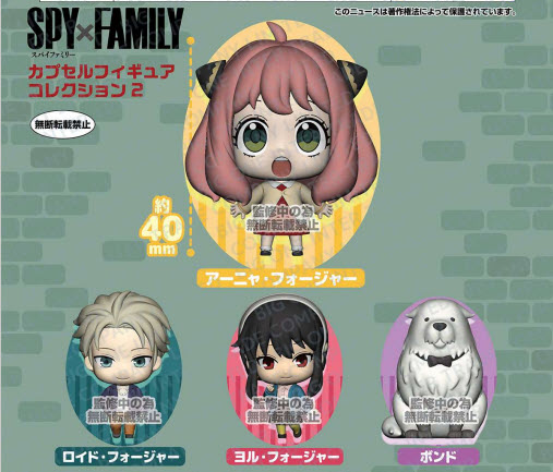 <Preorderปิดรับวันที่ 6/9/2022 >เปิดรับPreorder มีค่ามัดจำ 100 บาทSPY x FAMILY CAPSULE FIGURE COLLECTION 2 (set of 4)