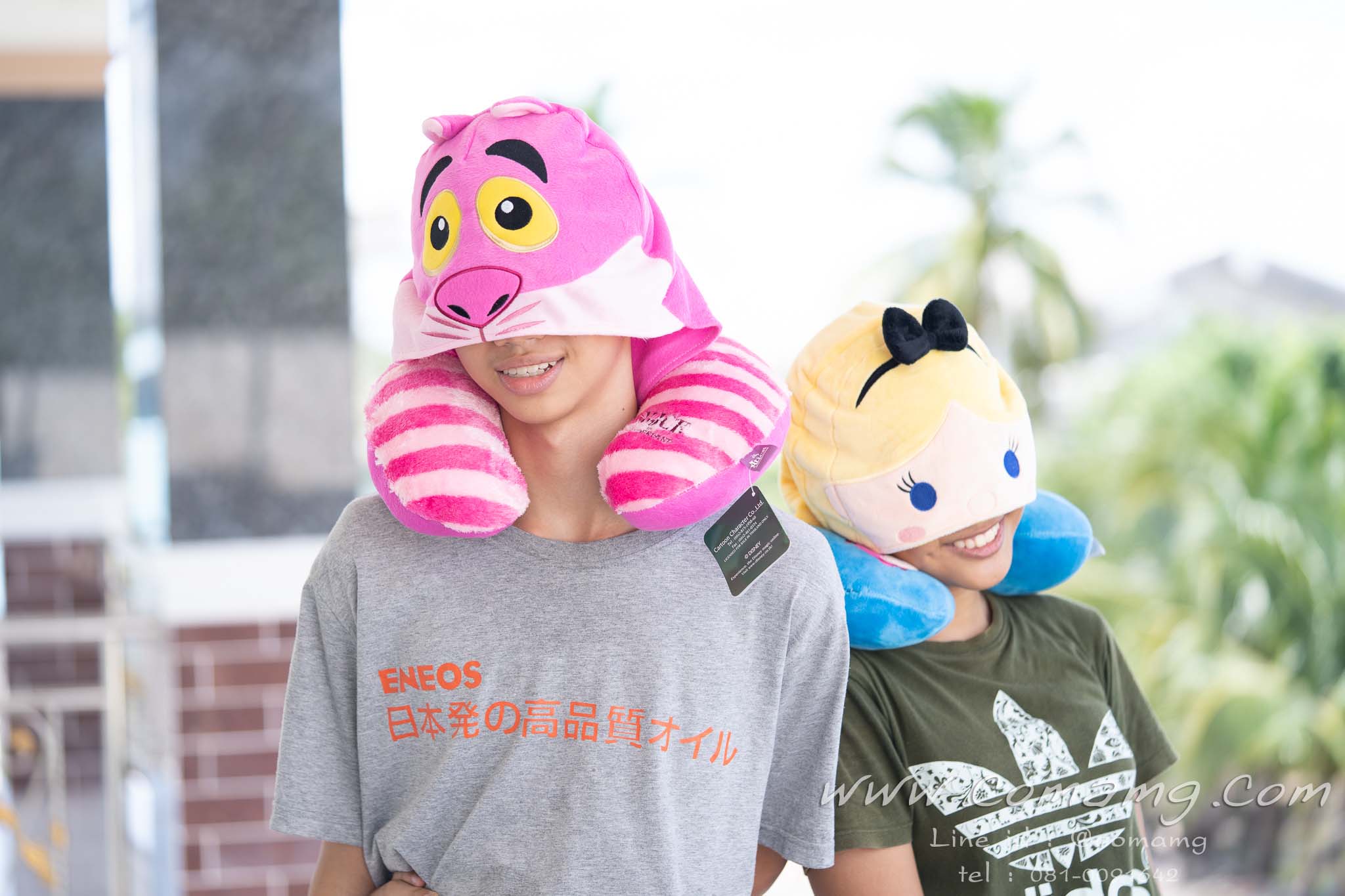 หมอนรองคอมีหมวก อลิซAlice & แมวCheshire Cat