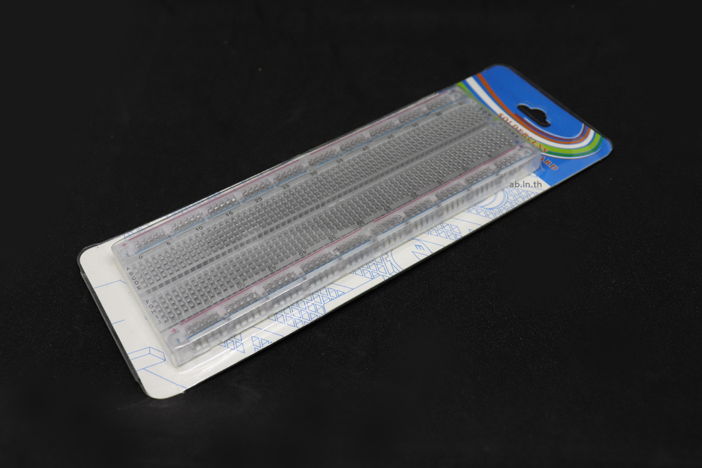 บอร์ดทดลองแบบใส Protoboard Breadboard 830 holes เบรดบอร์ด โพโต้บอร์ด