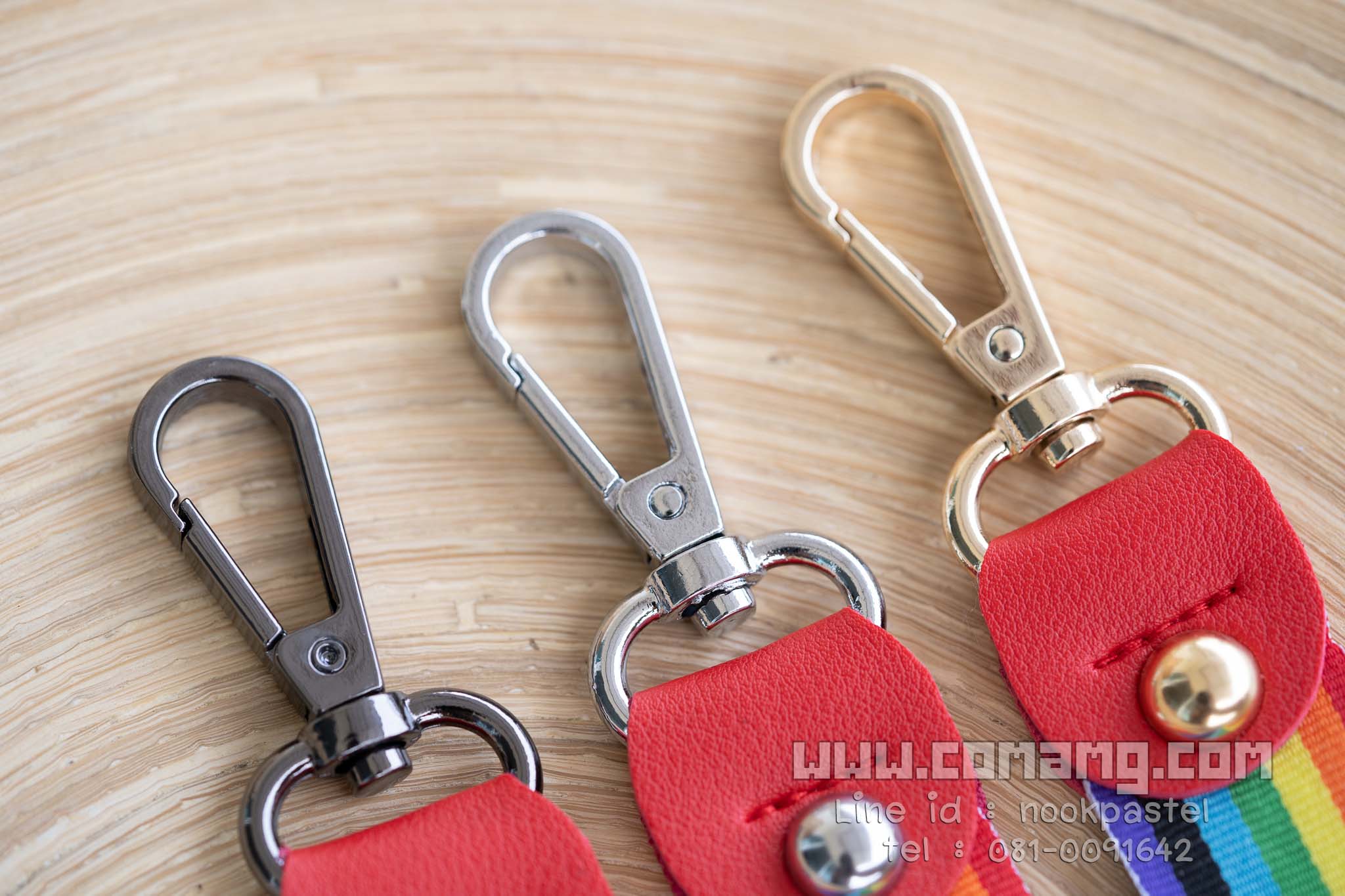 สายกระเป๋า สายคล้องมือผ้าสีรุ้ง