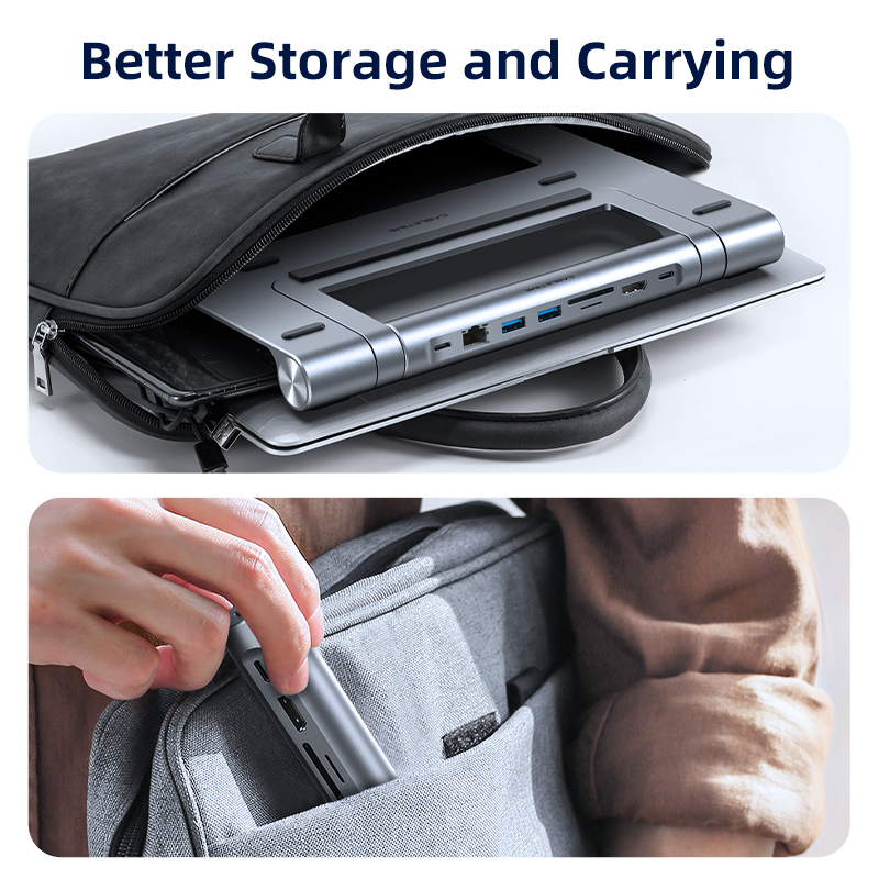 CABLETIME แท่นวางโน๊ตบุ๊ค 7-in-1 Multiport USB-C Hub with Laptop Stand