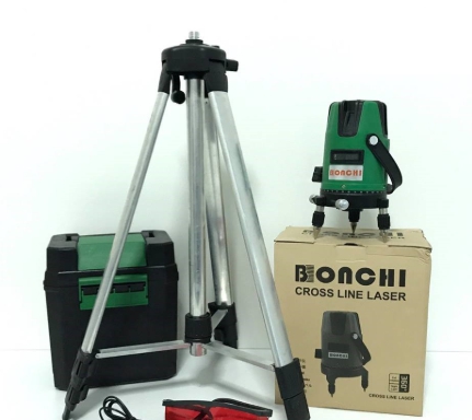 เครื่องวัดระดับเลเซอร์ ระดับน้ำเลเซอร์ 5 เส้น 360 องศา พร้อมกล่องเก็บอุปกรณ์ พร้อมขาตั้งวัดระดับ รับประกันสินค้า 3 เดือน