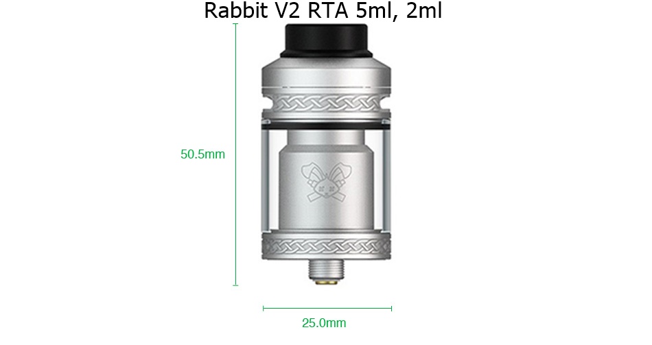 แก้วอะไหล่ ไม่มีอะตอม Glass Tube for Rabbit V2 25mm 5ml/2ml ใส่กับอะตอม แรบบิท รุ่นแรกไม่ได้